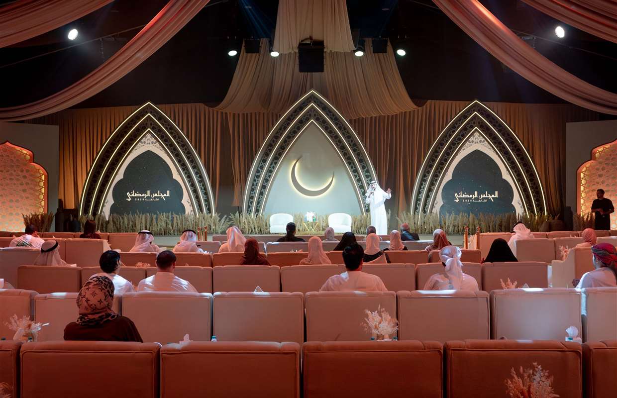 سلطان بن أحمد القاسمي يشهد انطلاق فعاليات المجلس الرمضاني في نسخته الـ 15